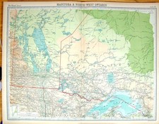 Listing image for Old Times Map 1922 Manitoba Ontario Canada Winnipeg Dakota Lake Super 20th